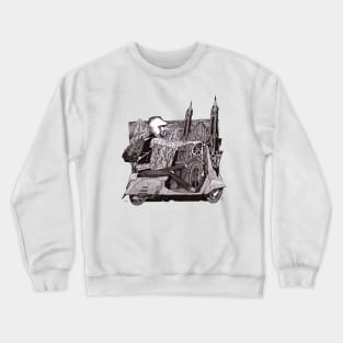 Biker on roads! Crewneck Sweatshirt